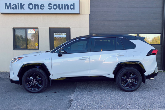 Toyota 2020 Rav4 Hybrid with professional window tint in North Bay